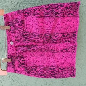 Womens Snake Print Skirt